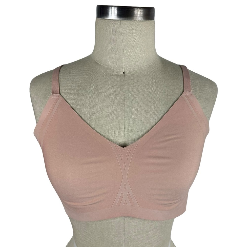 HONEYLOVE Nude Pink Silhouette Bra Wireless Women's Size Large